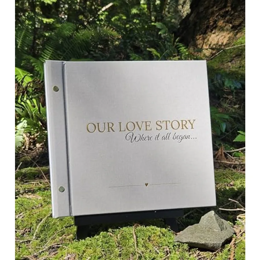 

Wedding Gift for Newlyweds Couples Love Story Keepsake Guided Photobook from First Meeting to First Anniversary