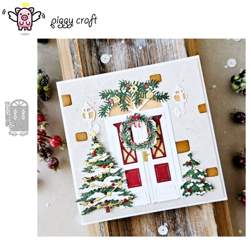 Piggy Craft Metall-Stanzformen, geschnittene Matrizenform, Türdekoration, Sammelalbum, Papierhandwerk, Messerform, Klingenstanzer, Schablonen