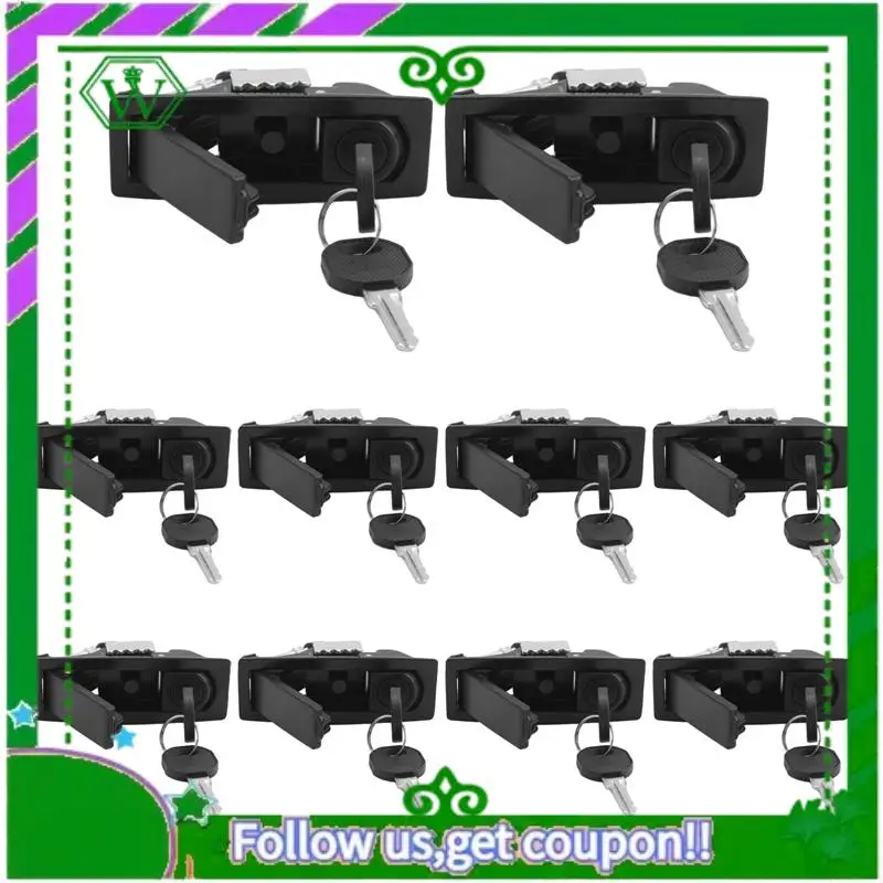 

AC34-10PCS компрессионная защелка, рычаг заподлицо, замок, регулируемый рычаг, ручной замок, защелки, толщина: 1-5 мм для двери морского автомобиля RV