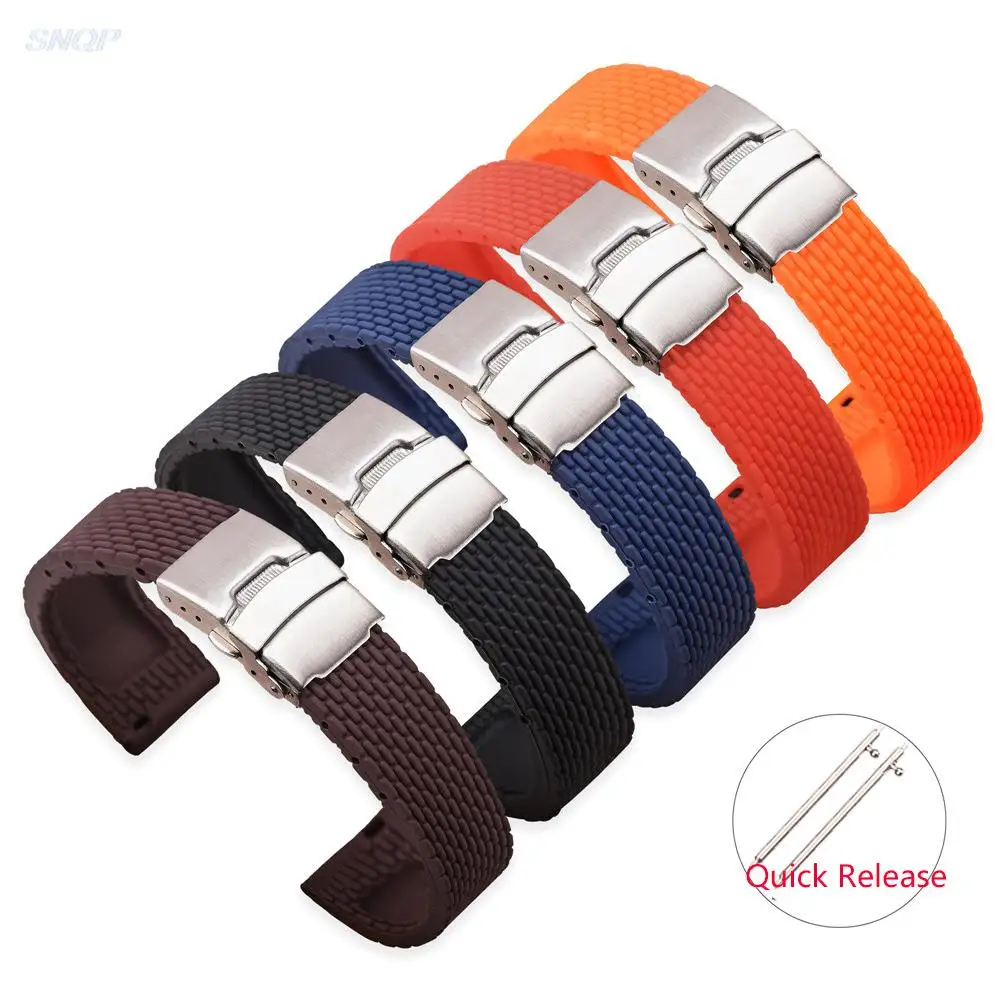 18/20/22/24mm Silicone Strap for Huawei Watch GT 2/3 Samsung Galaxy Active 2 Quick Release Wrist Band Bracelet for Amazfit GTR