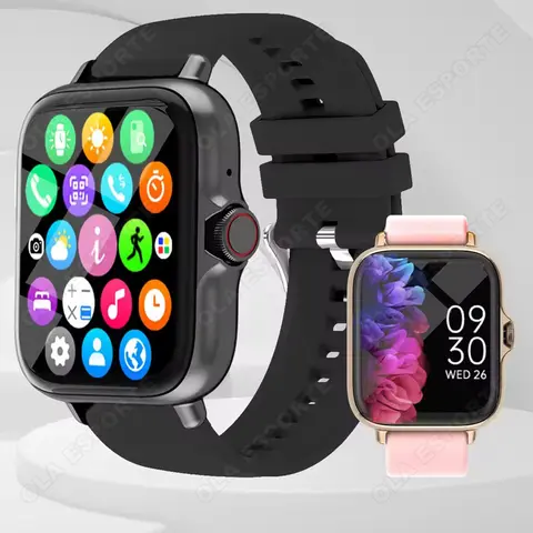 Men Women Smart Watch 1.83''Waterproof Fitness Sports Watch Answer Call Sleep Sport Pedometer Information Alerts Smartwatch HT30