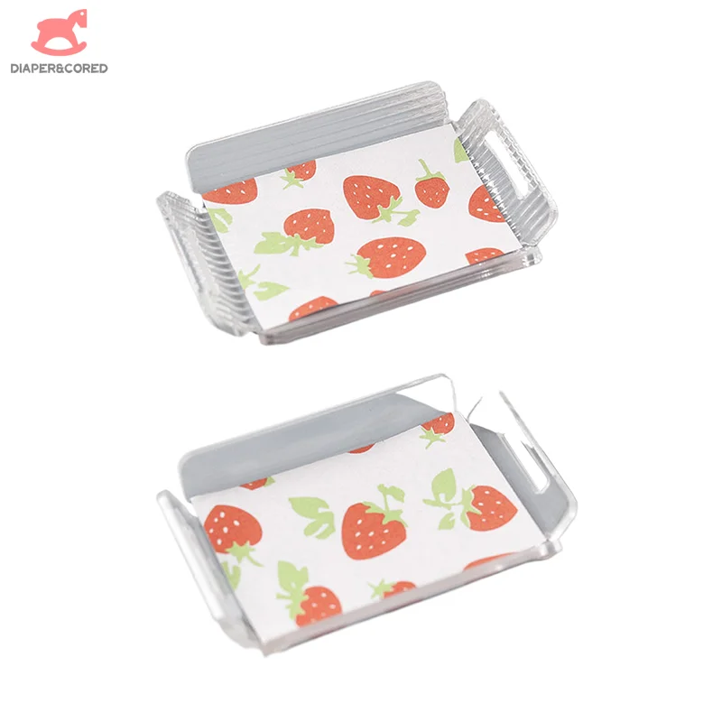 

1 шт. миниатюрный прозрачный полосатый поднос для кукольного домика, мини-поднос для чая, фруктовый кондитерский десерт, поднос для хранения, обеденная тарелка, модель, декоративные игрушки