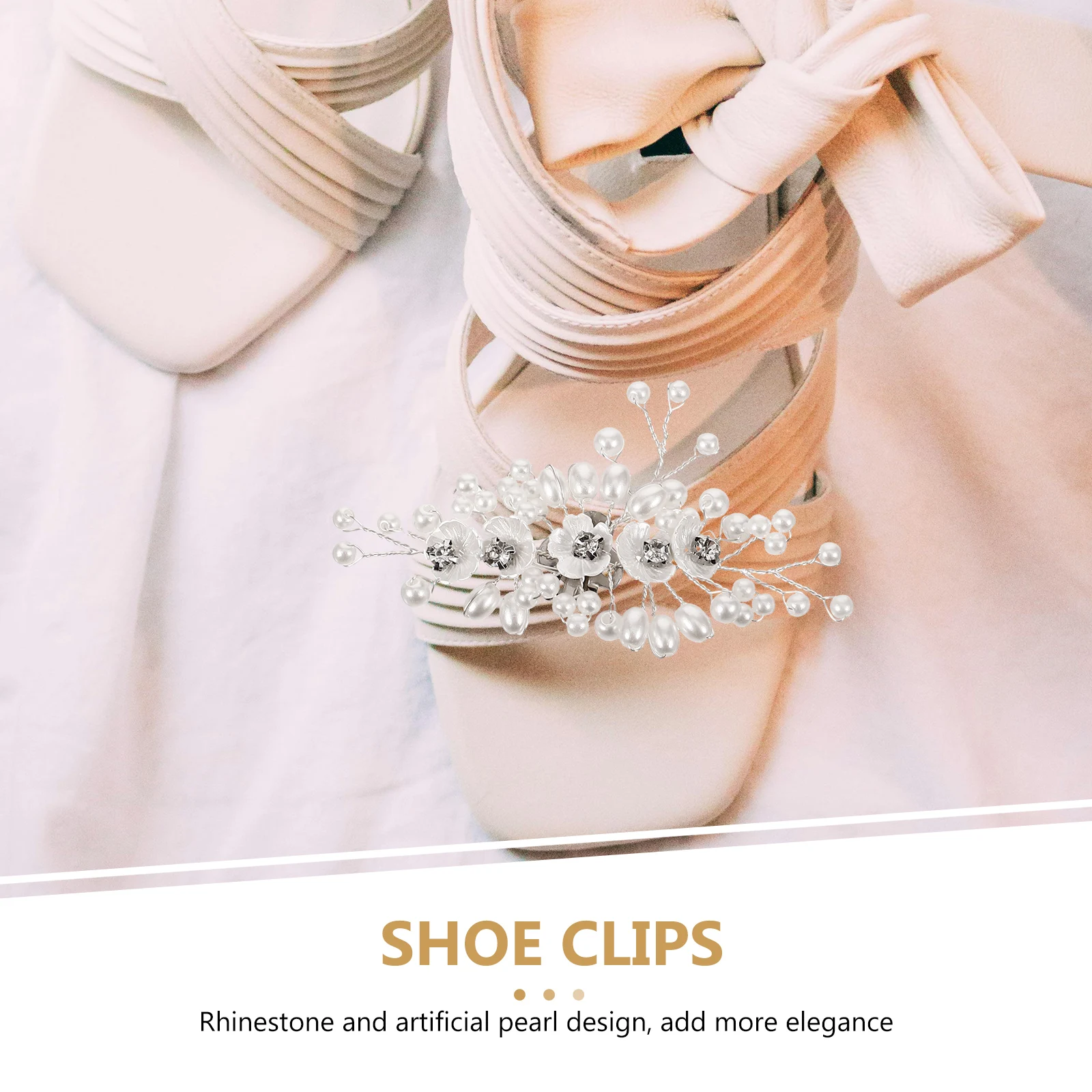 

Pearl Flower Buckle Shoe Clips Bridal Wedding Alloy Accessories Decorative Embellishments For Pumps Heels Shoes Flower Applique
