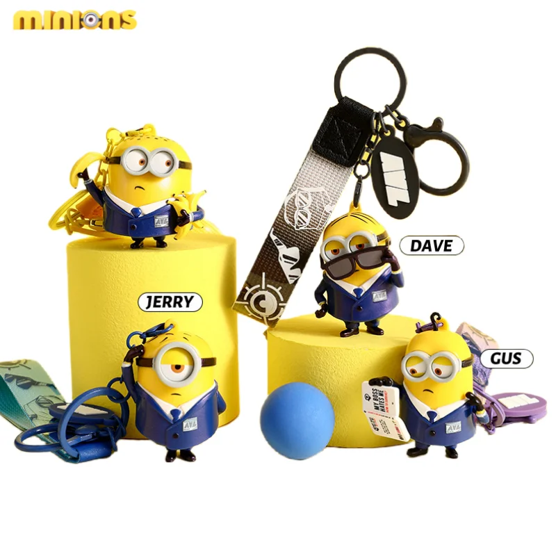 Minions Cartoon Animation Peripheral Figure Keychain Creative Kawaii Personalized Bag Pendant Accessories Holiday Gift Wholesale