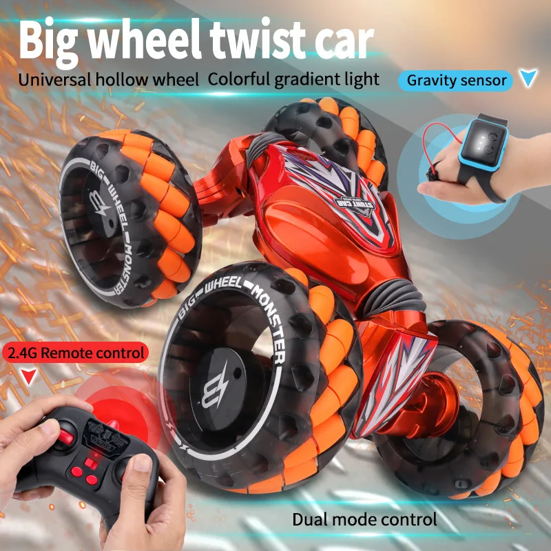 

New RC Car Oversized Gesture Sensing Sideways Drifting Remote Control Twisting Spray Rampant Off-road Climbing Stunt Light Music