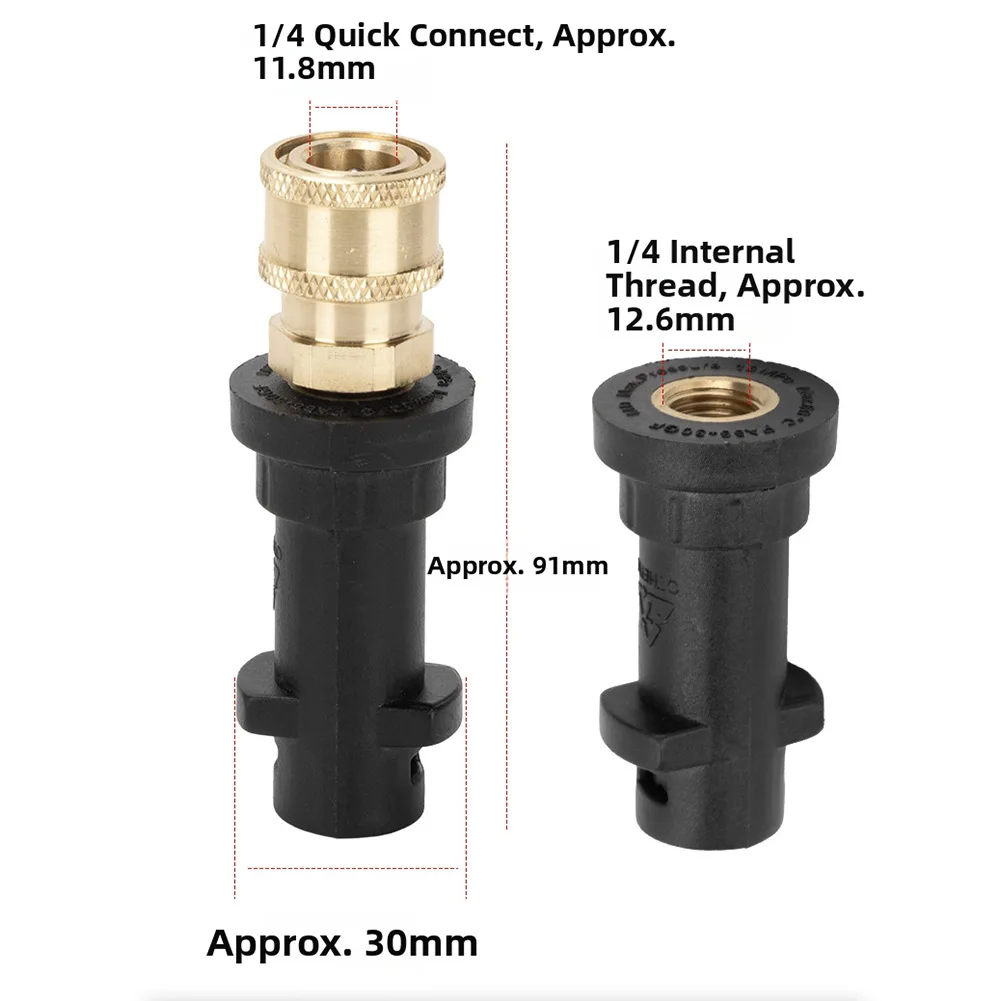 Pressure Washer Adapter Featuring 1/4 Inch Quick Connect for Karcher for k2 through Models and Multiple Spray Angles