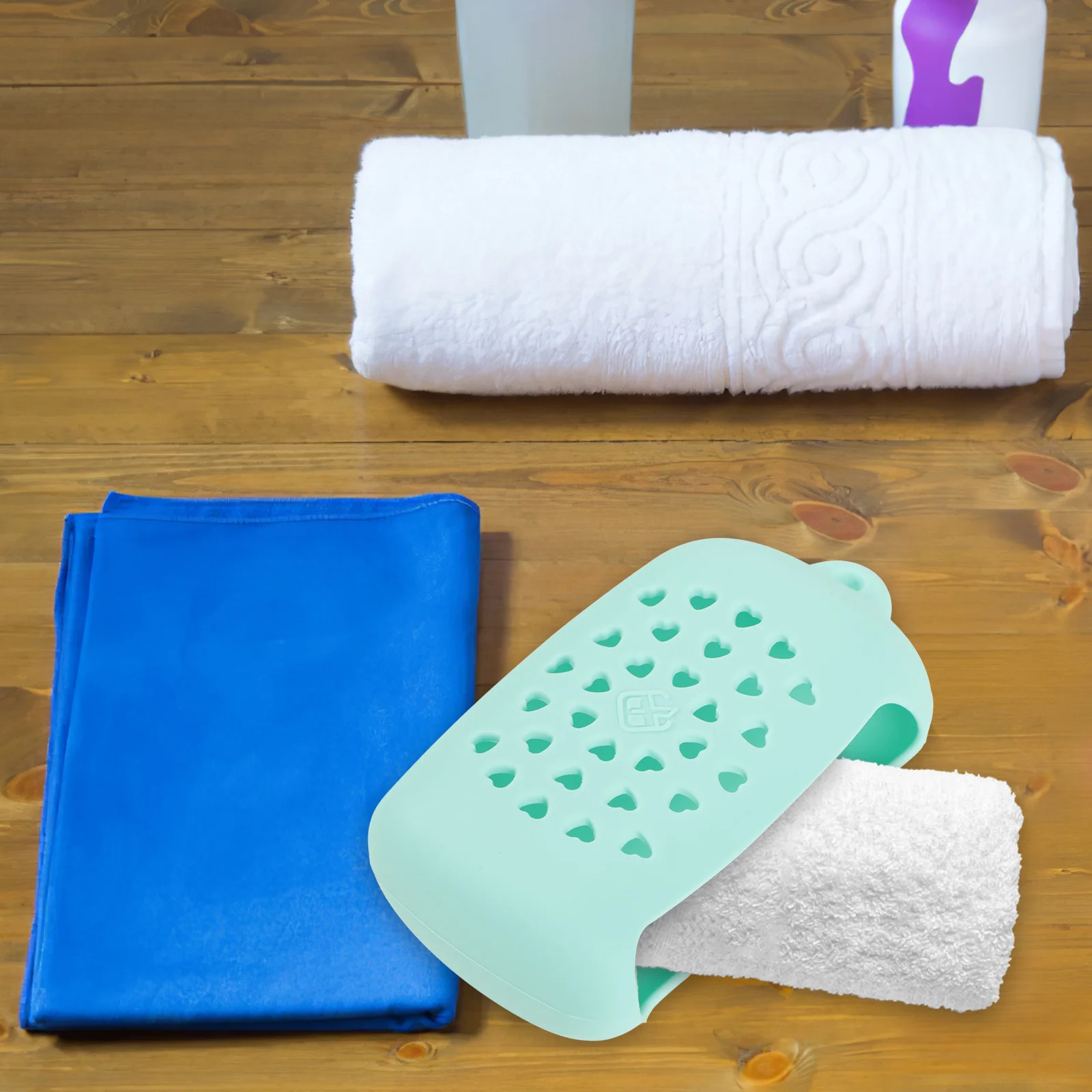 

Silicone Towel Cover Mini Travel Storage Bag Breathable Quick Dry Towel Pouch For Gym Beach Outdoor Spa Swimming Sports Water