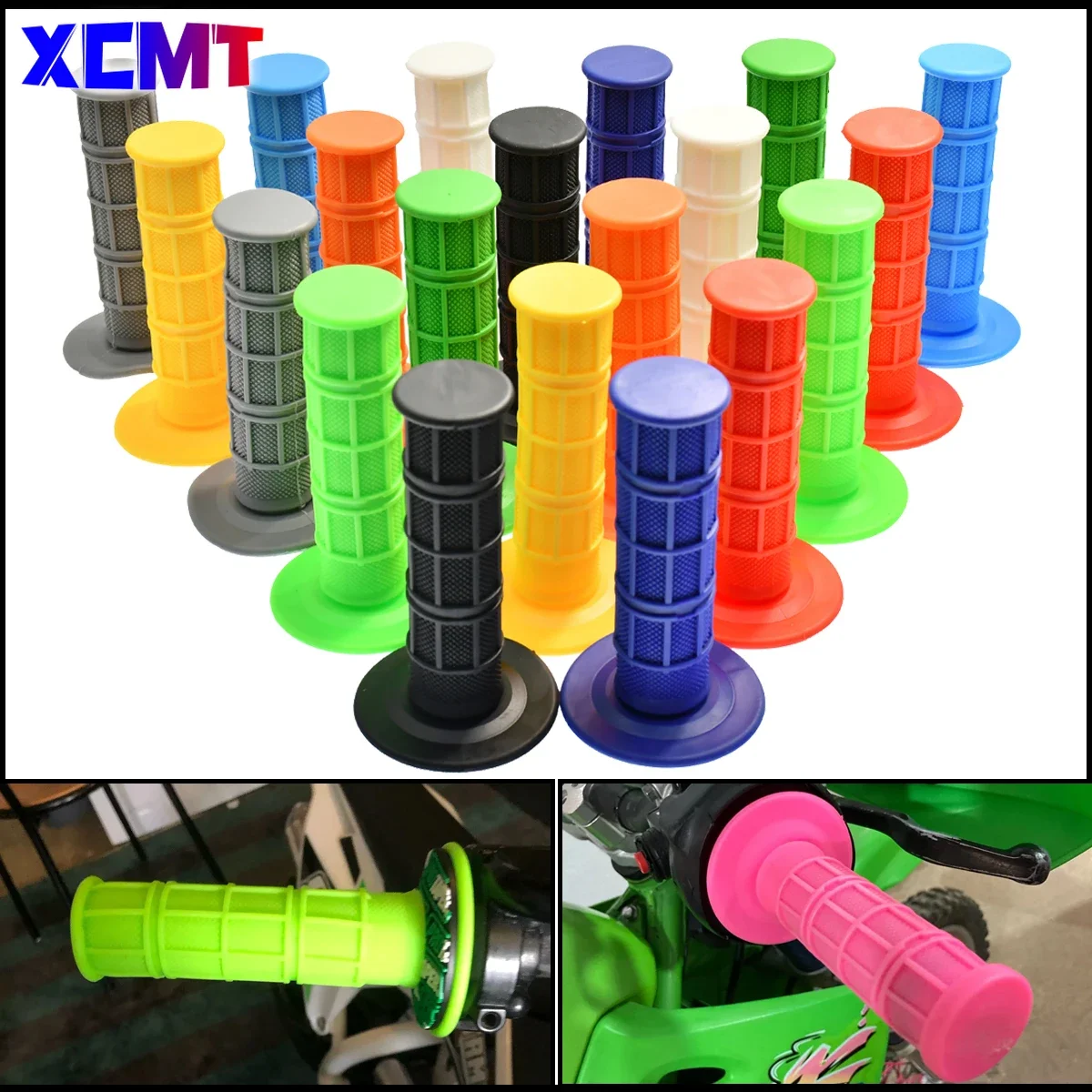 Universal 22mm Motorcycle Handlebar Grip Rubber Gel For CR CRF XR YZ WR TTR KX KLX RMZ RMX RM TC TE FC FE ATV Enduro Motocross