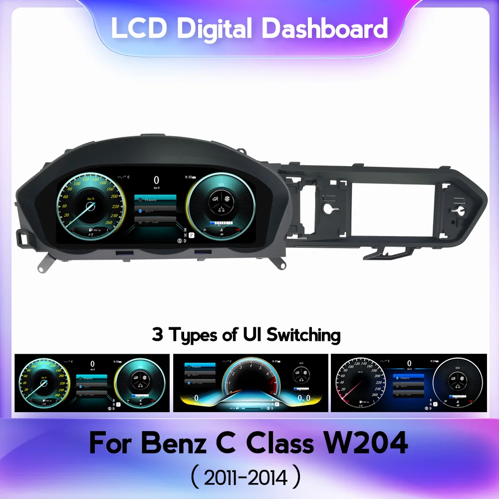 

Car LCD Digital Dashboard Display Panel For Mercedes Benz C Class W204 2011-2014 LHD Car Gauge Car Sets Dash Panels Upgrade