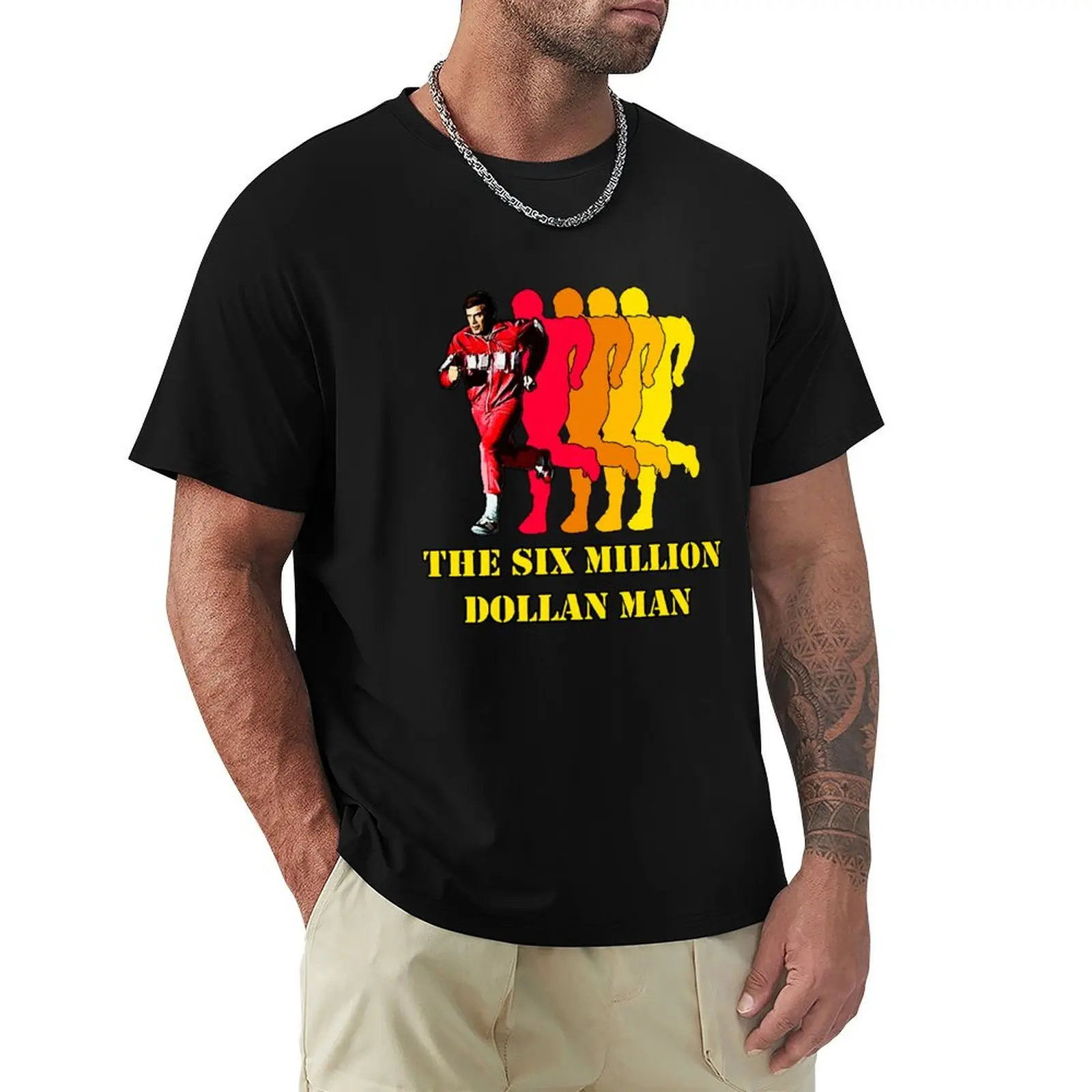 

Music Rock Band The Six Million Dollars Man 70S Series Gifts Movie Fan T-Shirt Casual Daily Wear Short Sleeve Top