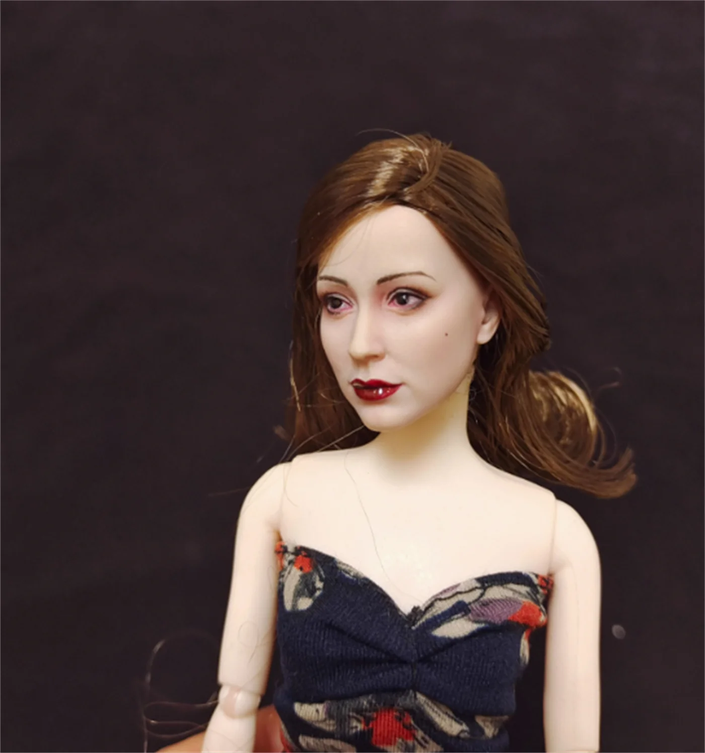 

1/6 голова лепка Ana de Armas Girl блондинка/коричневые кудри волосы подходят 12 дюймов женская PH TBL фигурка тела