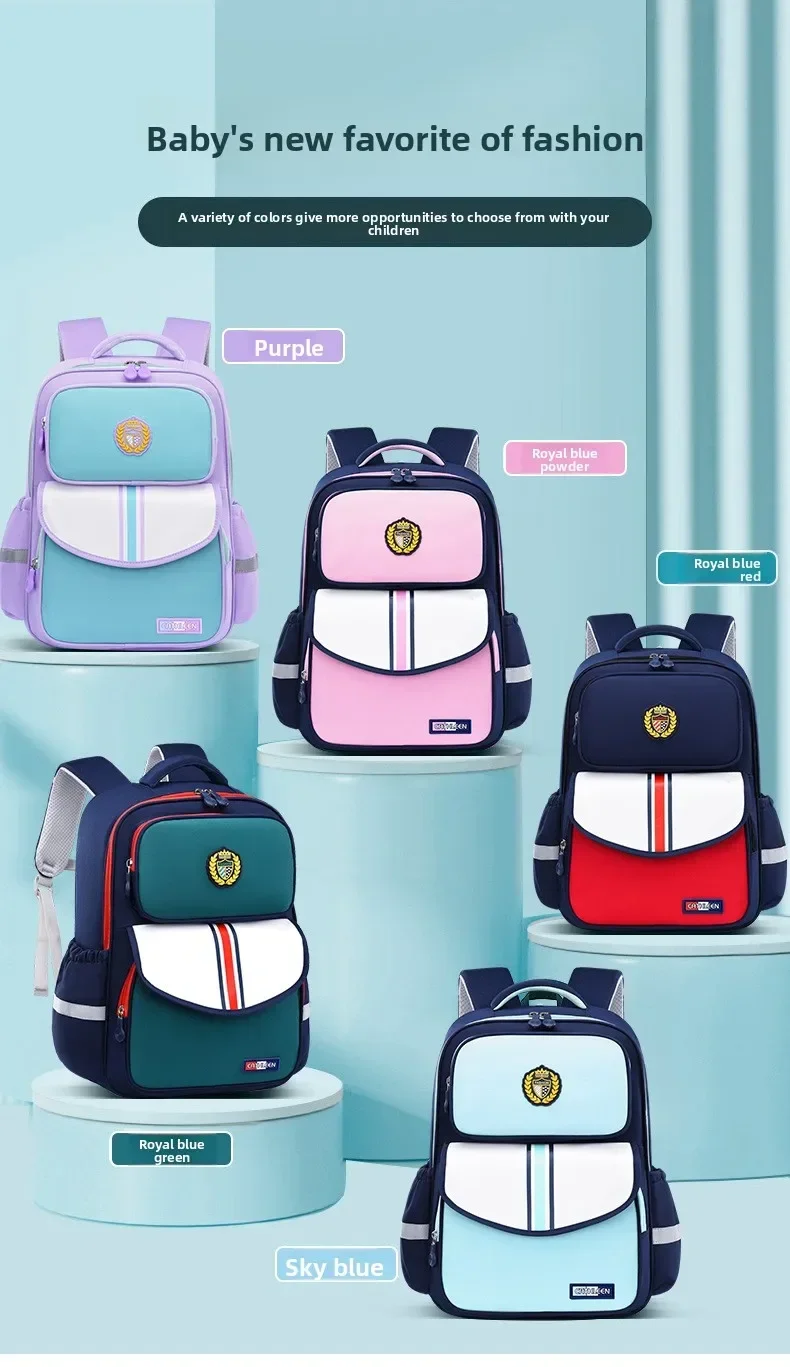 Kinder-Schulrucksack für Jungen und Mädchen der Klassen 1,6, leicht, Oxford-Stoff, wasserdicht, langlebig, Büchertasche mit ergonomischem Design – Detail 3