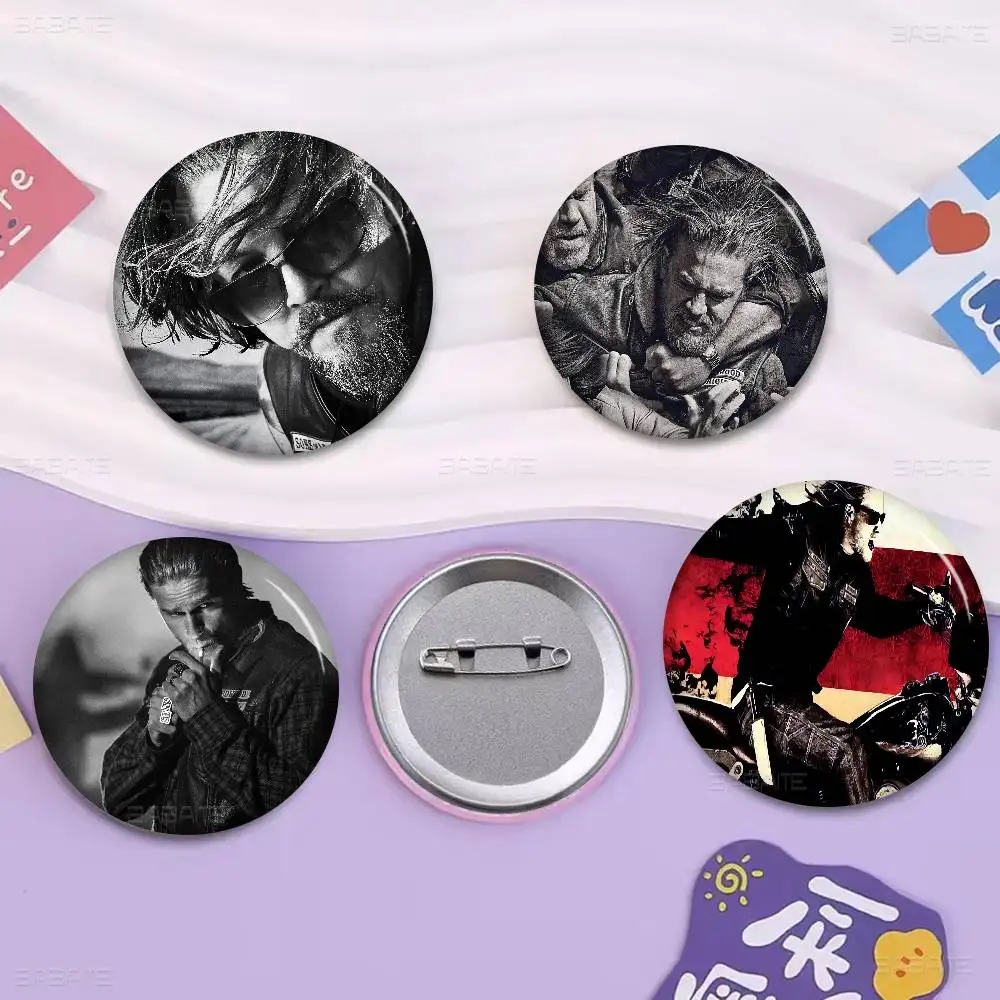 TV Sons of A-Anarchy Anime Brooches Cute Cartoon  Badge Jacket Jeans Lapel Pin Gift Accessorie