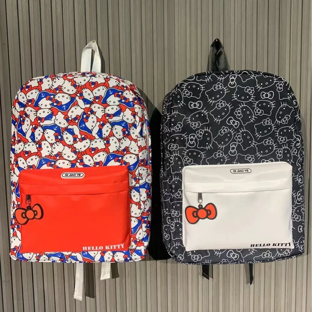 Mochila escolar de Hello Kitty para mujer, mochila ligera Sanrio, protección de vértebras cervicales