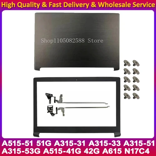 Imagen 2 del producto Funda de portátil para Acer Aspire 5 A515-51 A515-51G A515-41G A615-51 A315-53 tapa trasera cubierta trasera LCD/bisel frontal/bisagras N17C4