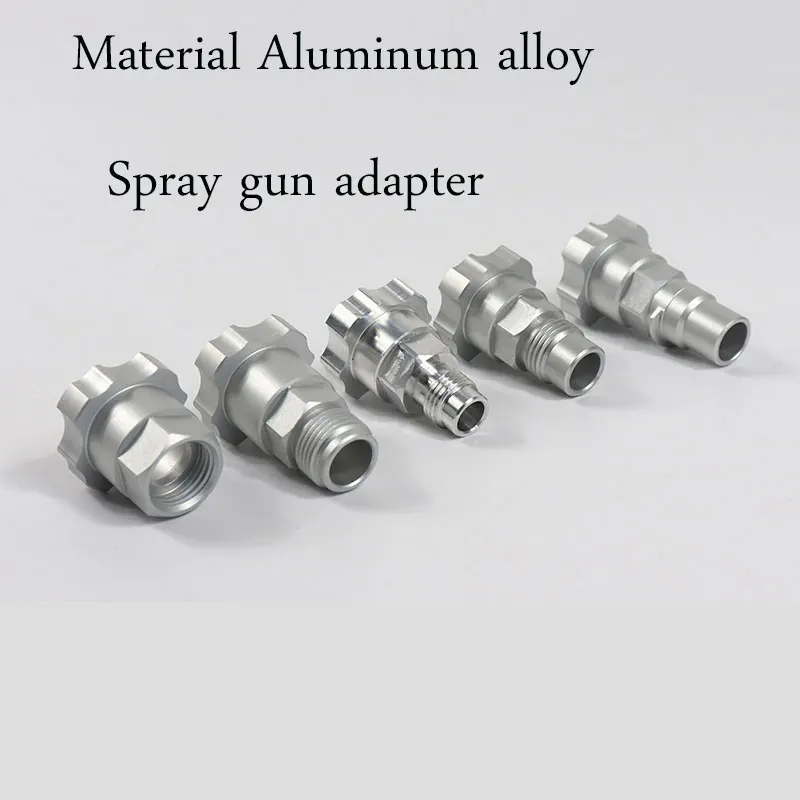 Aluminum Alloy Spray Gun Connector PPS Adapter Spray Gun Cup adapter Disposable Measuring Cup Suitable For SATA Devilbiss Iwata
