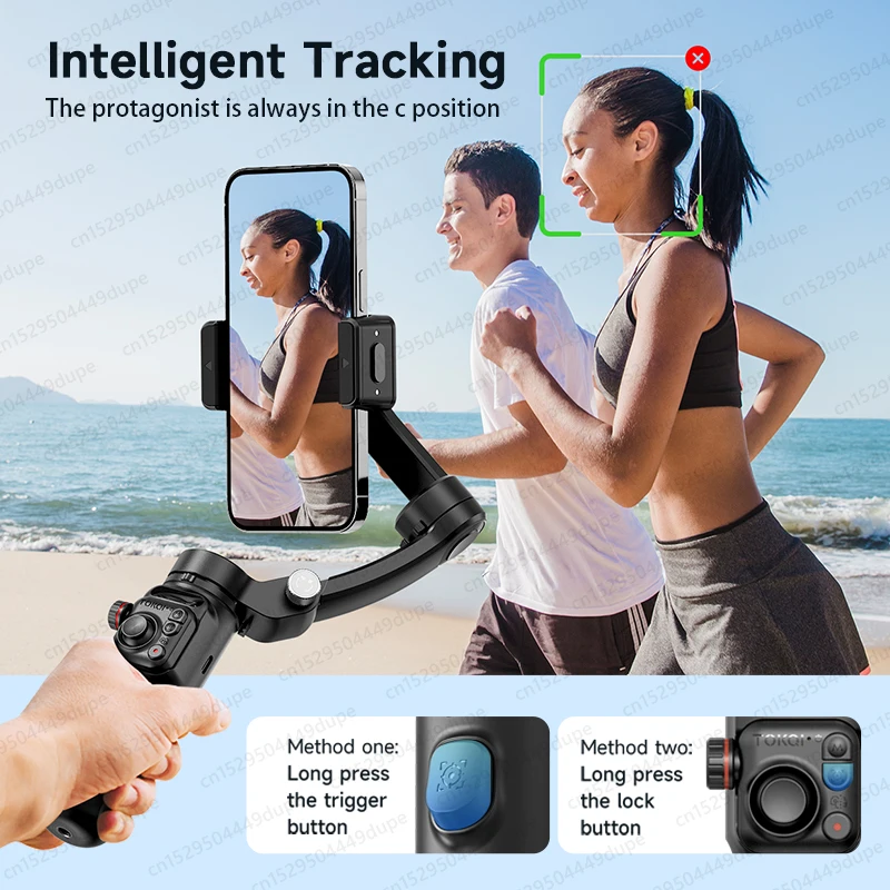 Mobile Phone Stabilizer 3-Axis Handheld Foldable Gimbal Support Smart Tracking with Wireless Removable Remote for iPhone Android