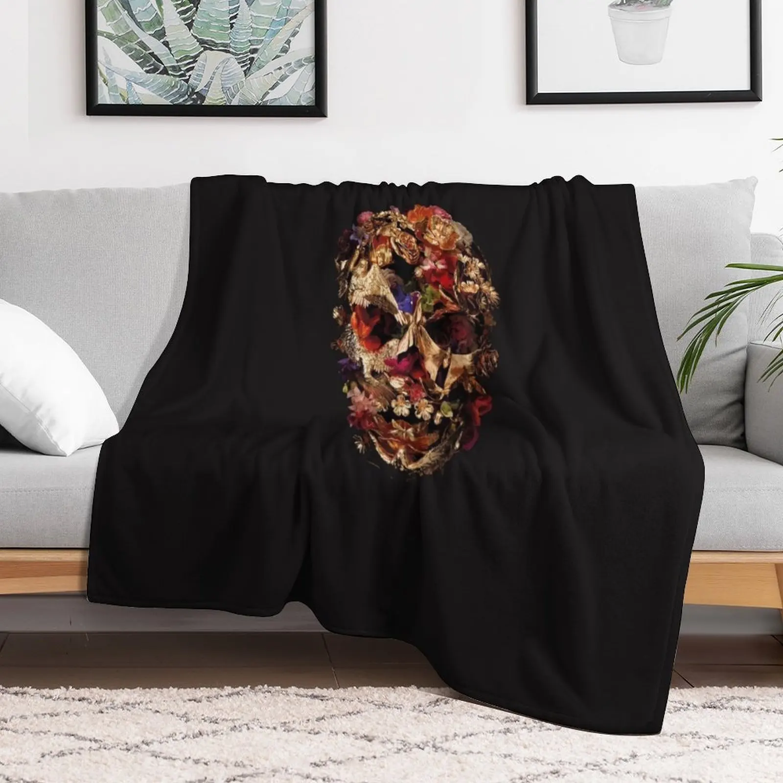 Skull Mcqueen T-shirt essentiel Throw Blanket Blankets Sofas Of Decoration Warm Decorative Sofas Blankets