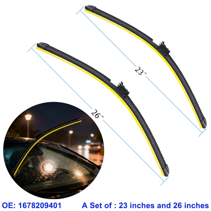 

23 and 26 inches/set 1678209401 Windshield Wiper Blade Fit Mercedes-Benz GLE 350 450 580 GLE-Class V167 W166 C292 GLS-Class X166