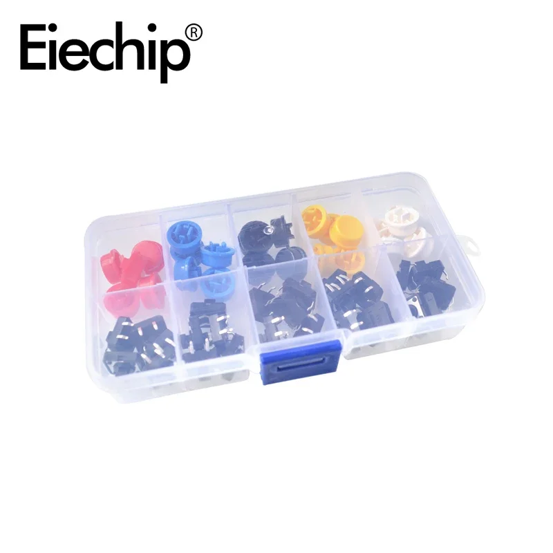 

25PCS touch switch with button cap color button DIY boxed micro switch 12 * 12 * 7.3MM