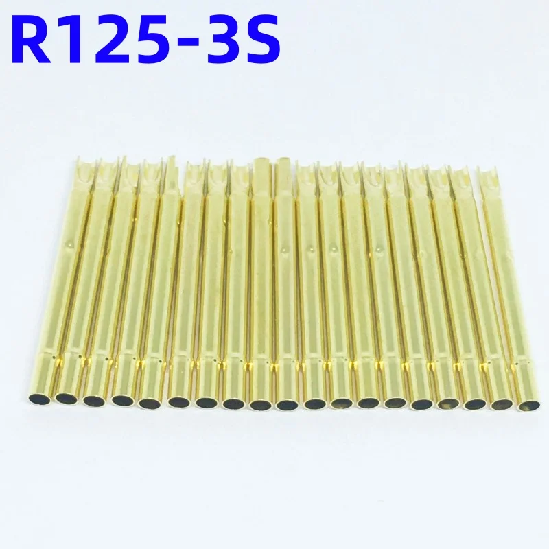 20/100PCS R125-3S Test Pin P125-B P125-B1 Receptacle Brass Tube Needle Sleeve Seat Solder Connect Probe Sleeve 30mm Dia 2.36mm