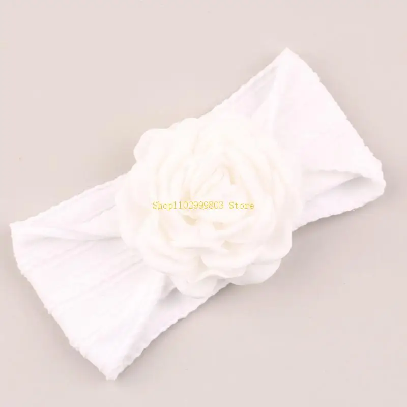 

Breathable Nylon Baby Headband Sweet Flower Charm Hair Band Elastic J0MF