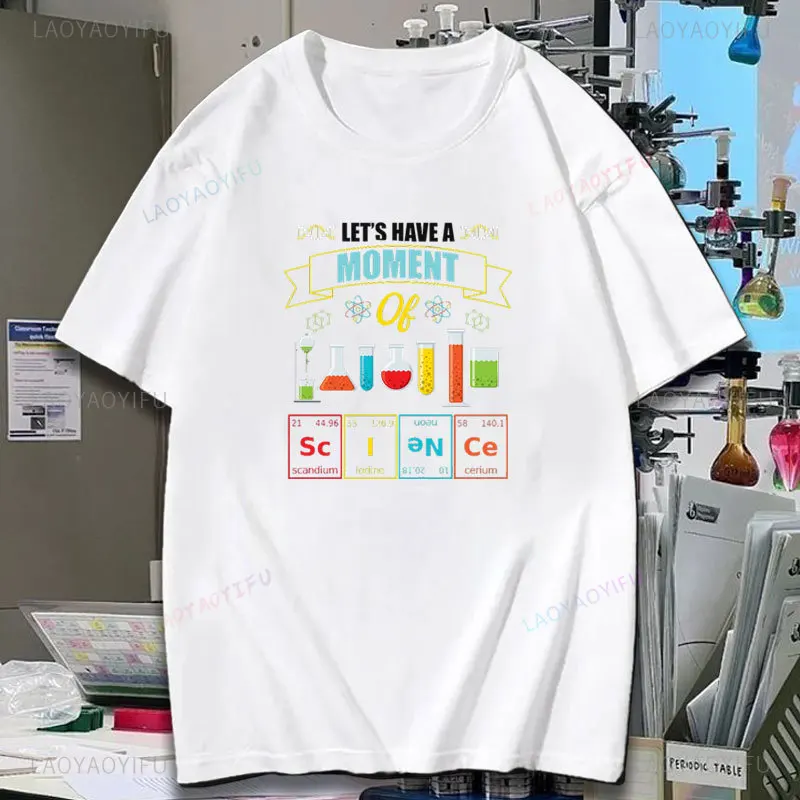 Let's Have A Moment of  Allow Chemical Reaction T Shirt Funny Science Chemistry Physics Graphic Tshirts Woman Man Cotton Tops