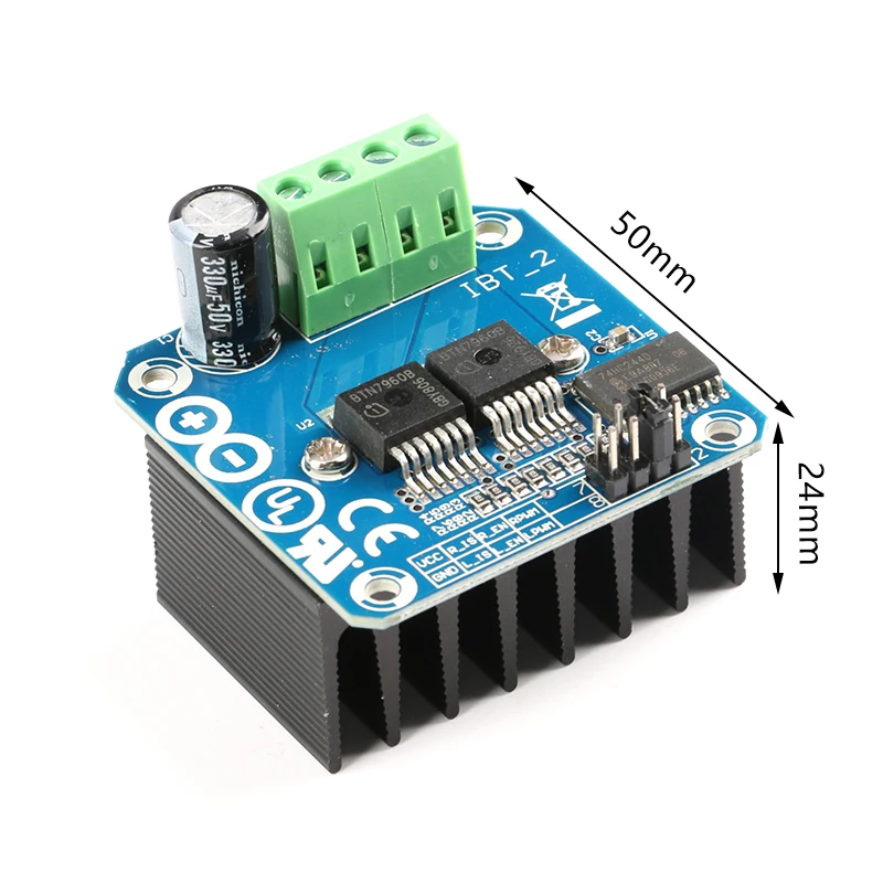 Double BTS7960/BTN7960 43A H-bridge High-power Motor Driver Module/ diy smart car Current Diagnostic 74HC244D SOIC-20