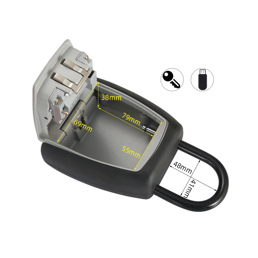 4 أرقام الجمع بين اقفال الصناديق الرئيسية للماء الثقيلة الحائط مفتاح معدني آمن للمنزل مكتب المرآب التخزين في الهواء الطلق