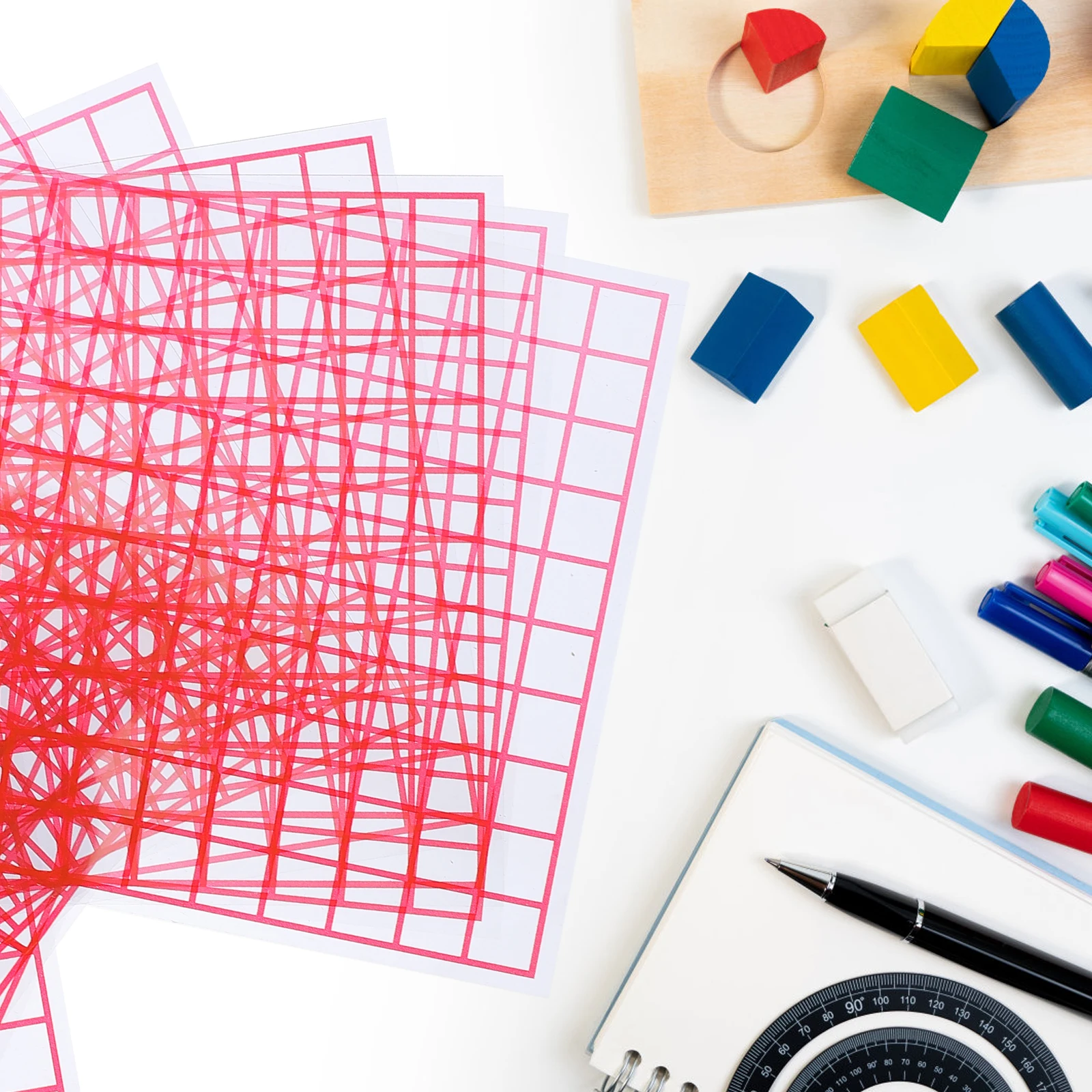 10 Pcs 영역 측정기 투명 그리드 플레이트 수학 교육 장난감 평방 센티미터 측정 시트 플라스틱 어린이 시위자