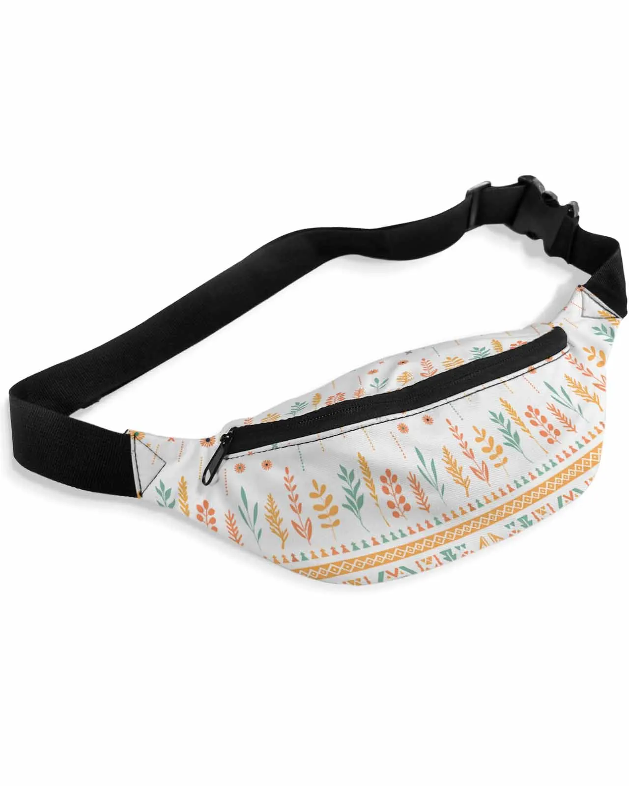 Aztec Navajo Flower Grass Tribe  Men Women Waist Bag Fanny Pack Belt Bag Wallet Pouch Waterproof Banana Hip Bags