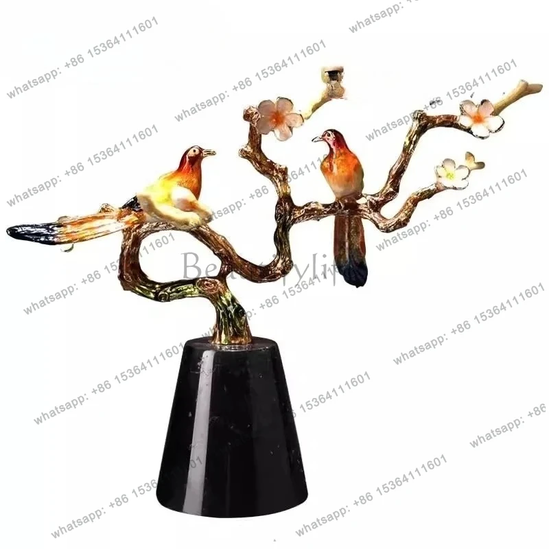 

Ornament light luxury enamel color happy eyebrows housewarming gift living room TV cabinet decoration fashion