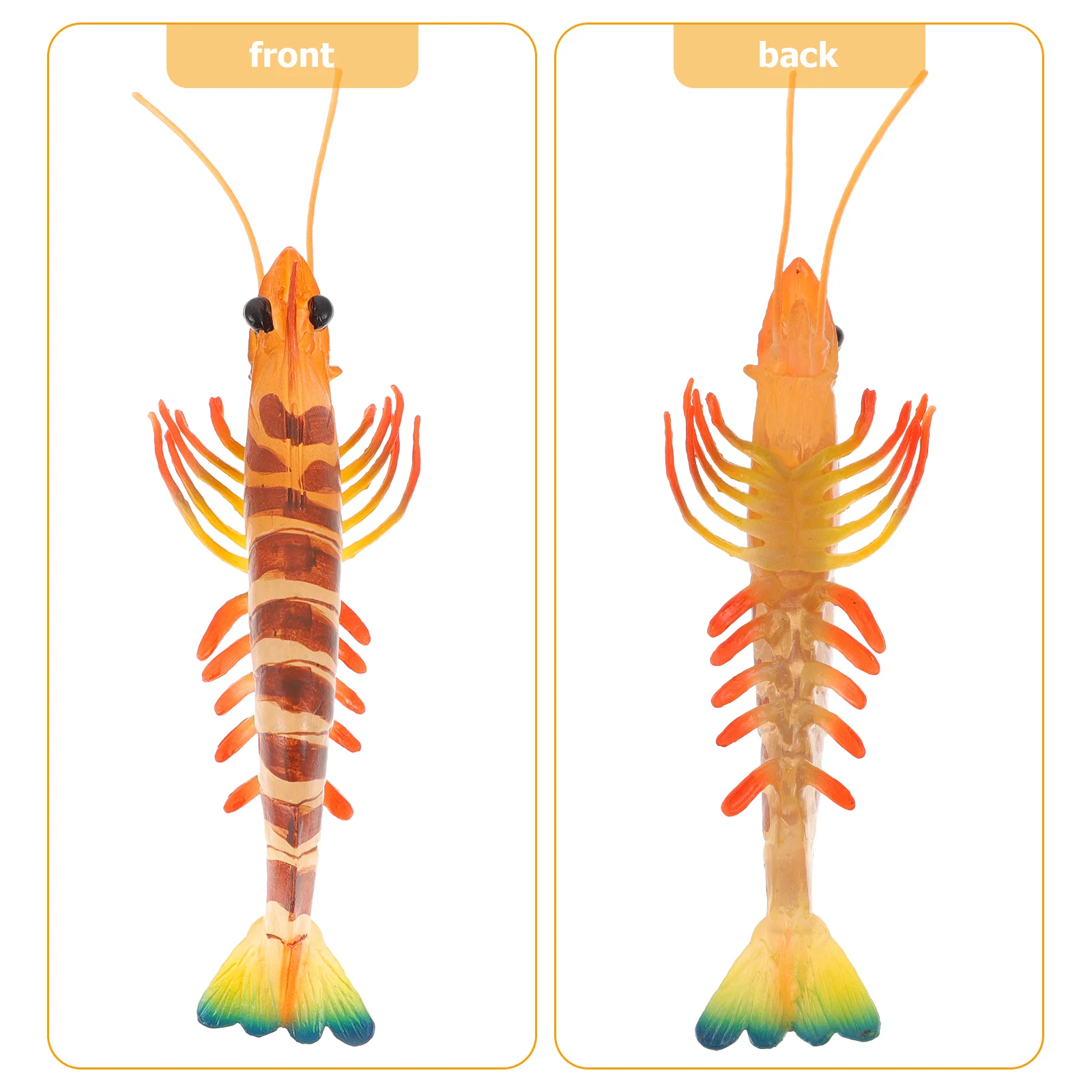 Simulation Shrimp Model Large Decoration Fake Marine Animal Kids Toys Models Figure Recognition Figurines