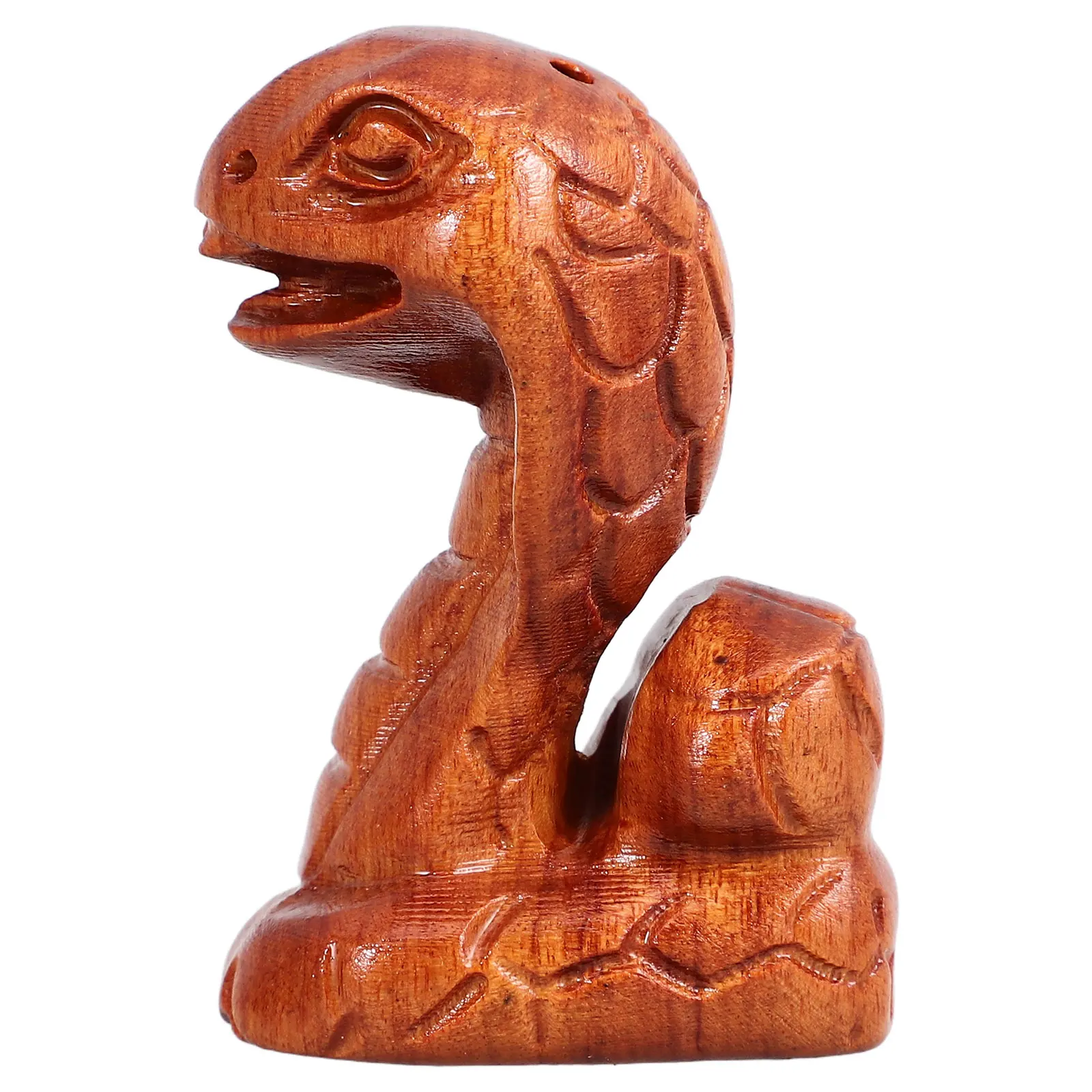 

Wooden Carved Snake Ornaments Realistic Statue Figurine Vivid Shape Simple Color DecorModel Garden Desk Prank Miniatures Home