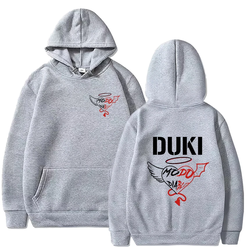 Rapper Duki Modo Dlablo Band Merch Hoodies Mens Women Pullovers Fashion Hip Hop Oversized Sweatshirts Vintage Hip Hop Clothing