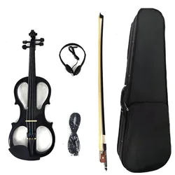 4/4 Size With Case Bow Strings For Beginner Students Solid Wood Electric Violin