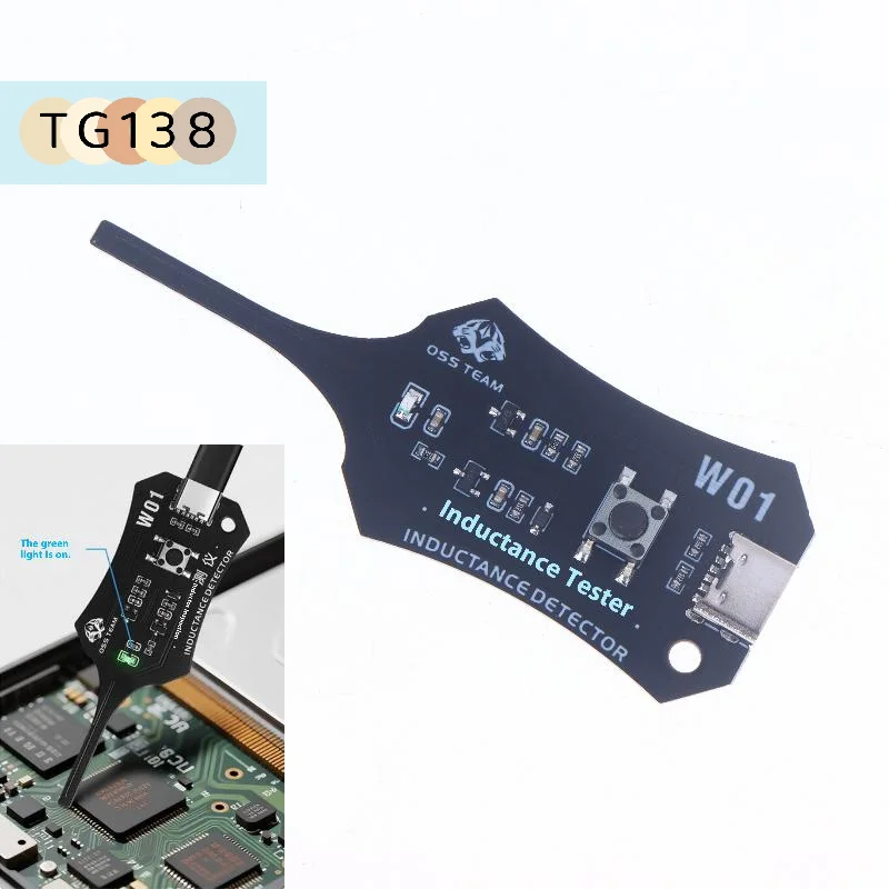 【1Pcs Detector Motherboard Inductance Coil Quick Test Detector Tool For PC Repair Electromagnetic Check Inductance Tester】