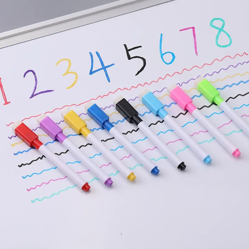 8 Colors Erasable Magnetic Whiteboard Marker Pen Blackboard Marker Chalk Office School Art Marker Stationery