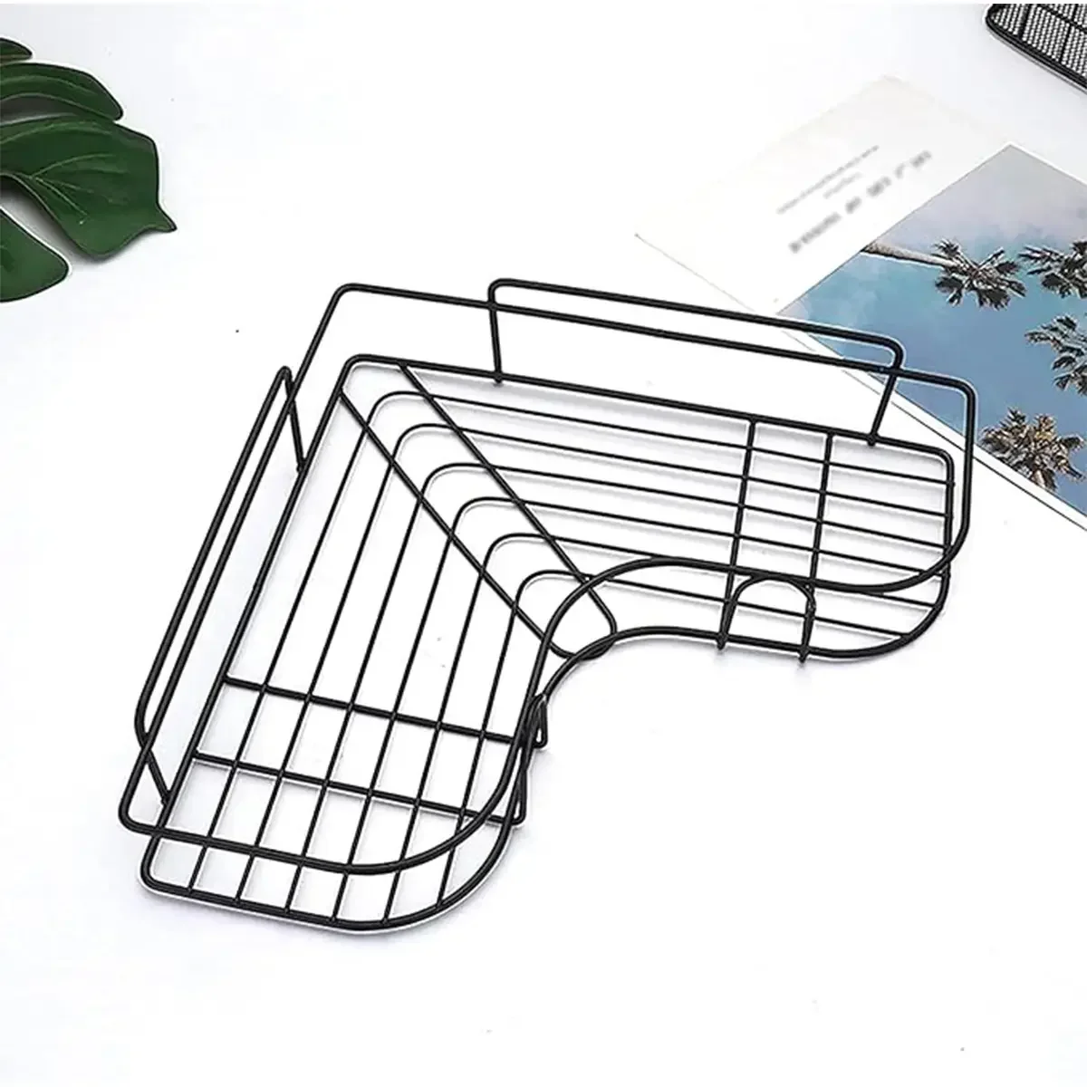 1PCS Non Perforated Bathroom, Bathroom, Triangle Shelf, Wall Mounted Toilet, Bathroom, Washbasin, Storage of Wall Supplies image 2