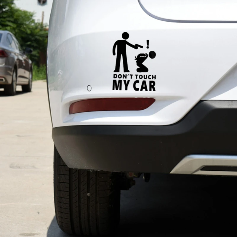 Creative Don\'t Touch My Car Car Sticker Decals - Funny Exterior Auto Decals for Car Window Accessories