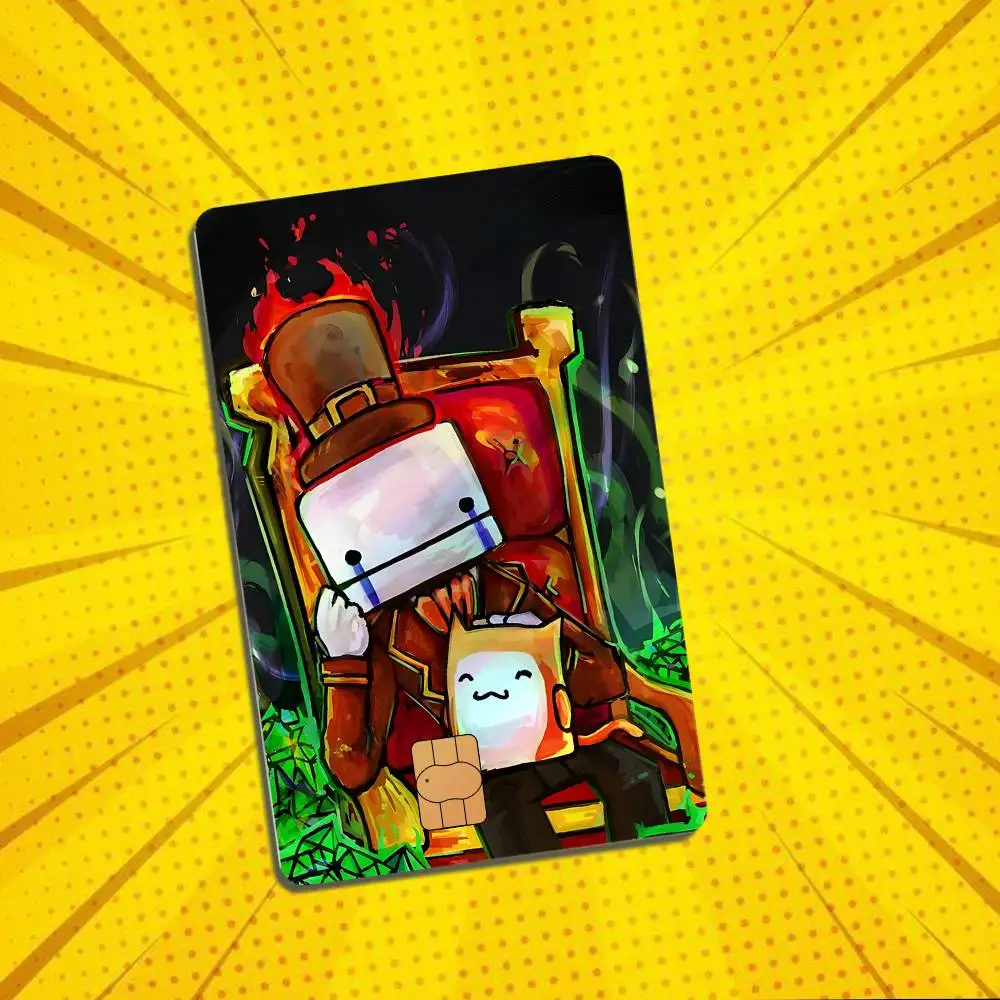 High hat Hatty BattleBlock Theater Card Stickers Credit Card DIY Card Protector Stickers Waterproof Film Skin Cover
