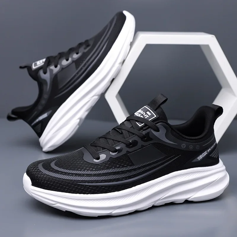 

Мужская спортивная обувь с дышащей сеткой, летняя новая стильная легкая амортизирующая противоскользящая повседневная модная обувь с мягкой подошвой