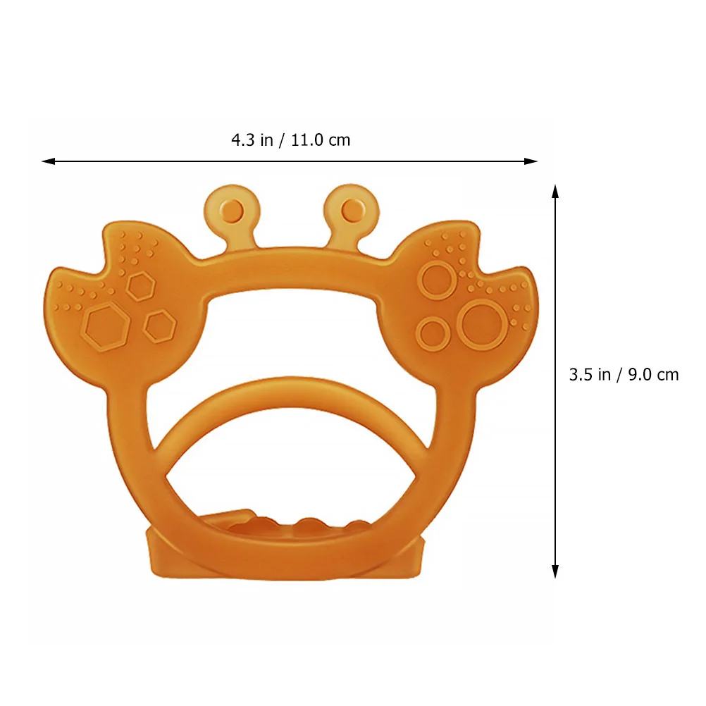 

1 шт., детский прорезыватель, детский силиконовый браслет, регулируемый мультяшный краб, жевательная помощь, детская пустышка, послеобеденный подарок, браслет, игрушка-прорезыватель