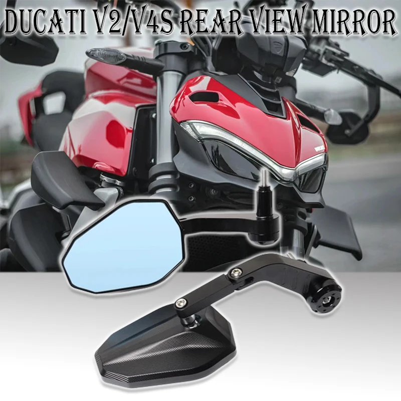 

Motorcycle Rear View Mirror For Ducati Multistrada V4 S Pikes Peak V2 950 1200 1260 S Enduro Left Right Glass Lenses Accessories