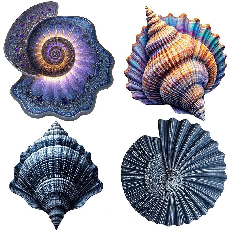 Three Ratels CC106 Mysterious colored ocean shell wall stickers for home decoration