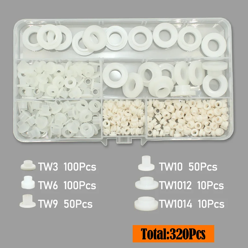Bis zu 414p T-förmige Nylon-Unterlegscheibe TW3 TW6 TW8 TW9 TW10 T0 TW16 Konkave und konvexe Kunststoff-Schraubenhülse Isolierpartikel für Schrauben – Detail 8