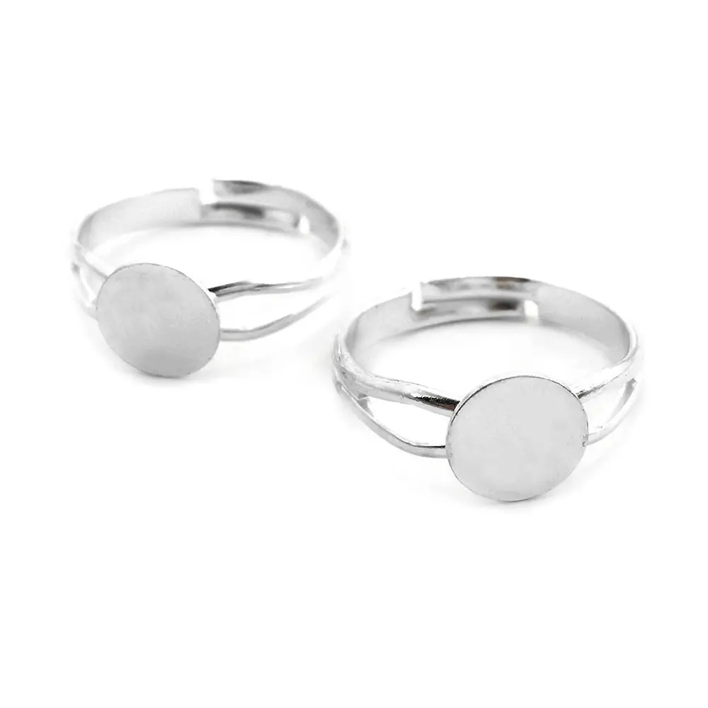 6MM 8MM 10MM 12MM 18K Gold Color Silver Color Brass Rings Trays Ring Base Ring Setting Jewelry Making Supplies Diy Accessories