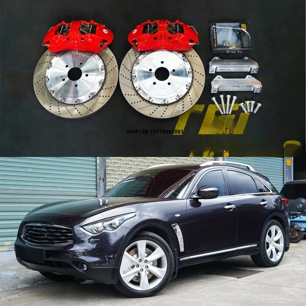 Front Big Brake Kit S60-Plus 6 Piston Caliper With 405*34 mm Rotor BBK Auto Brake System for FX35 21 Inch Car Rim