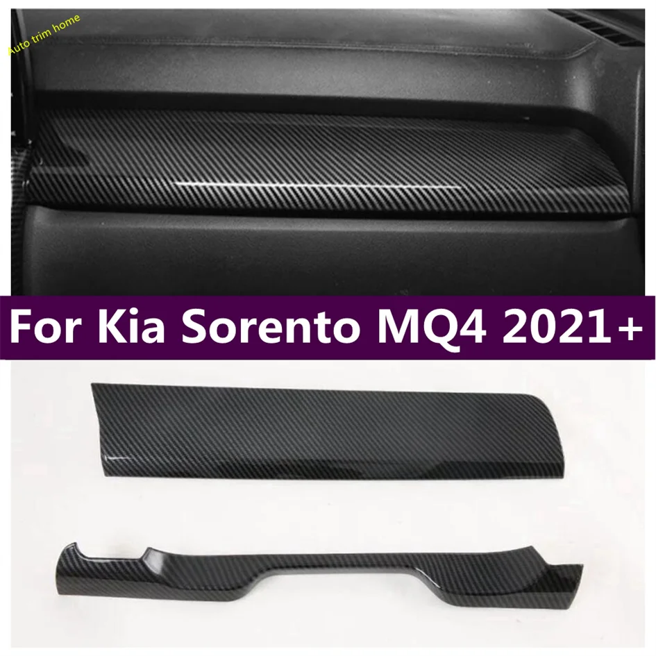 

ABS Carbon Fiber Printed Center Console Decoration Stripes Cover Trim Fit For Kia Sorento MQ4 2021 2022 2023 LHD Car Accessories