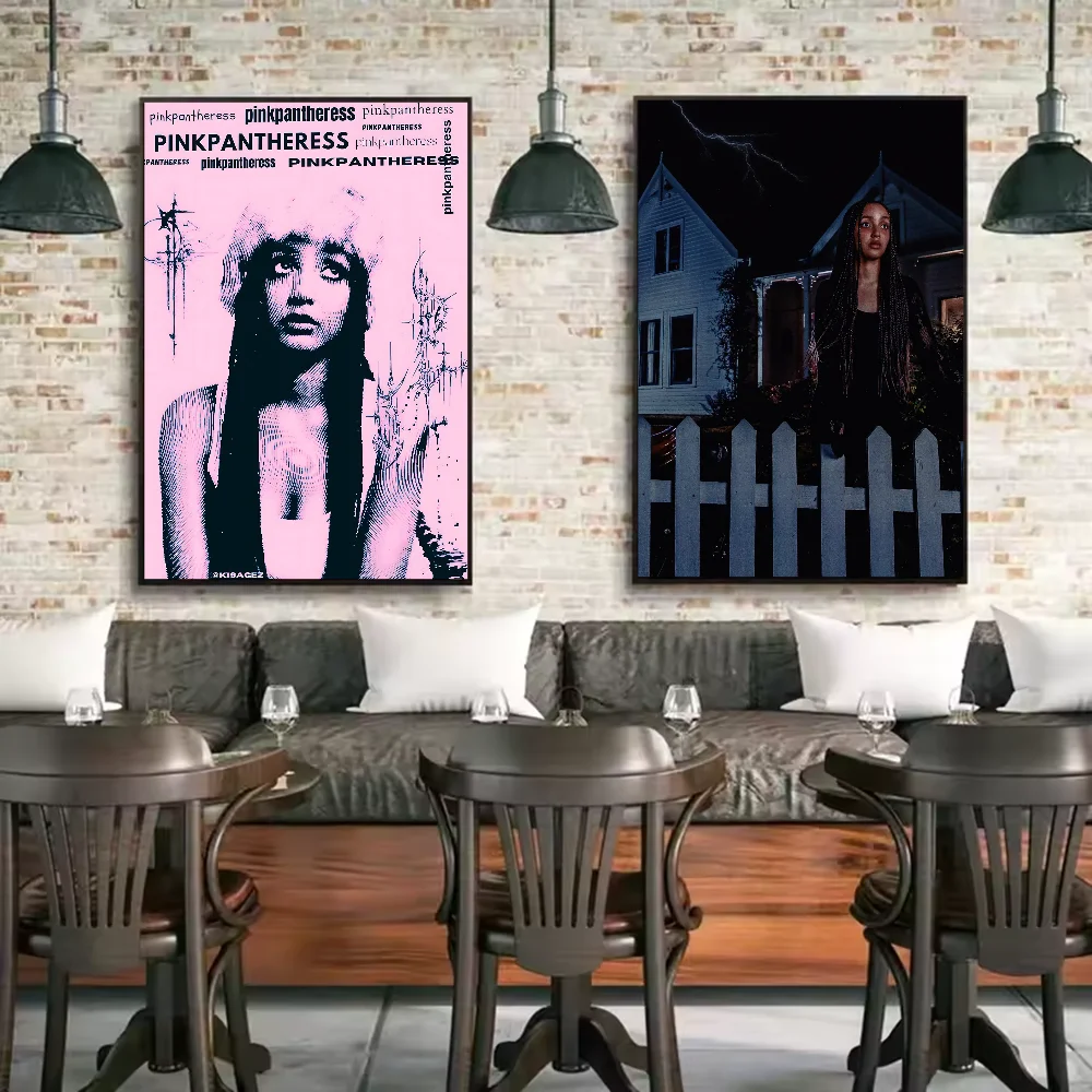 ملصق مغني النمر الوردي عالي الدقة جدار لاصق مقاوم للماء لغرفة المعيشة المنزلية وغرفة النوم والديكور الجمالي